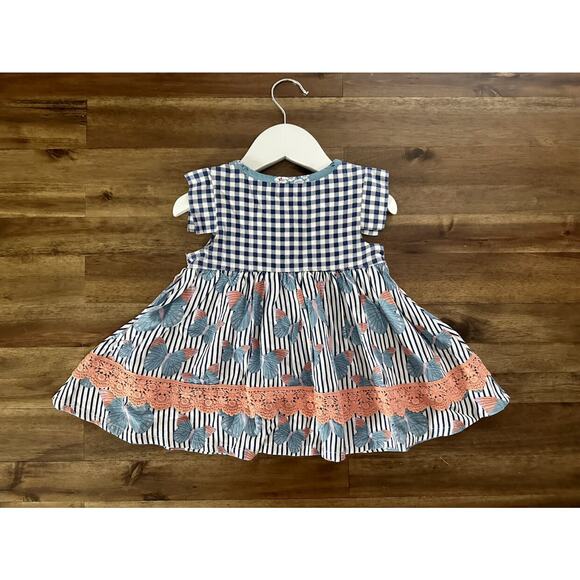 NWT Wildflowers Daydream Believer Blue Gingham Butterfly Flit and Flutter Top 2 - Picture 7 of 8